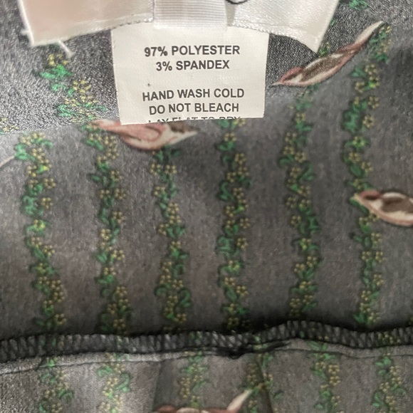 Unique Vintage Black Sleeved Birds On The Vine Button Up Colvin Blouse - Large - Picture 4 of 5